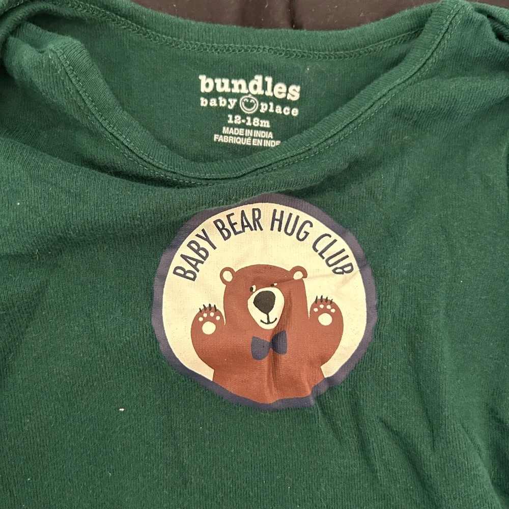 Baby Bodysuit and Pants Set - Green and White - Picture 6 of 7